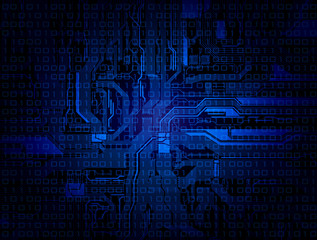 background with detailed circuit pattern. Eps 10 vector