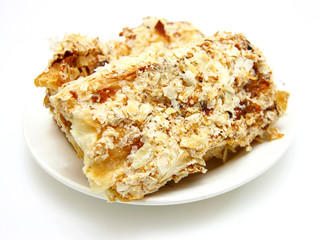 sweet cakes isolated on white