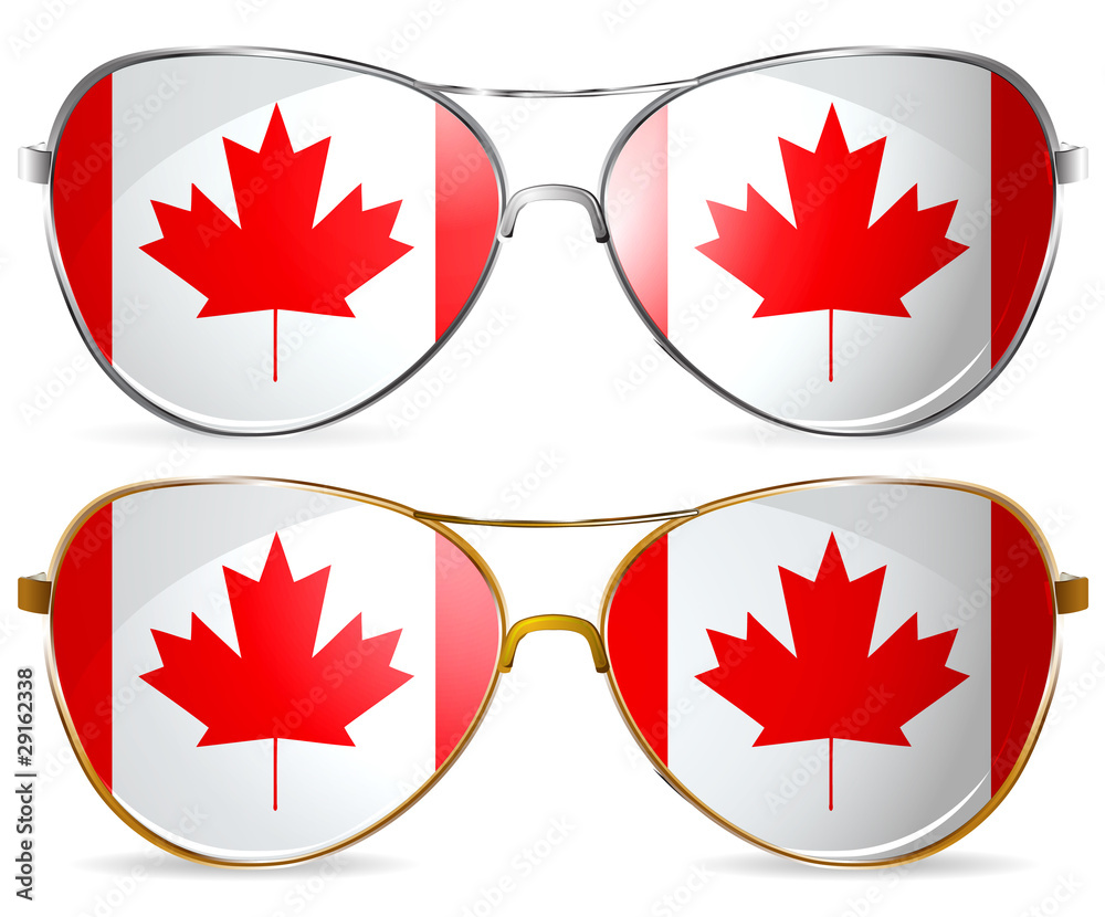 Wall mural canada sunglasses