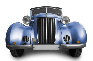 Old blue car