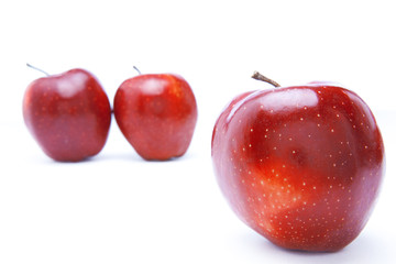red apples, isolated