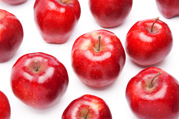 red apples, isolated