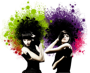 Fashion portrait of a beautiful young sexy woman.