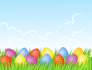 background with Easter eggs