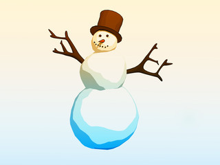 cartoon snowman
