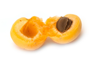 Apricots isolated on white