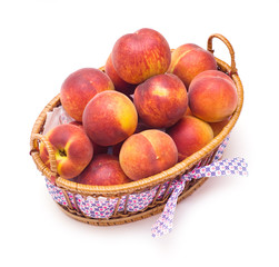 Peaches in the basket