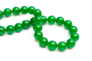 Necklace made of green chysoprase