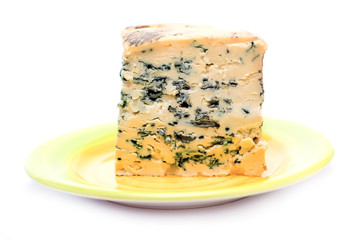 Slice of french musty cheese
