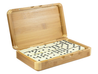 Bamboo box with domino