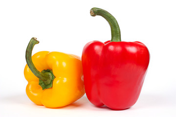 Yellow and red peppers