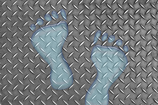water footprint on metal