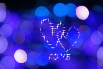 Heart and love letter with abstract background