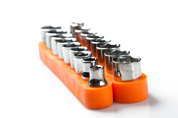 torx socket set isolated on white