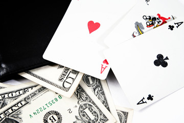 Black leather wallet