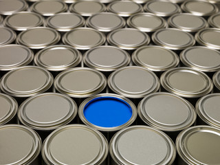 Fototapeta premium Full Frame of Paint Cans