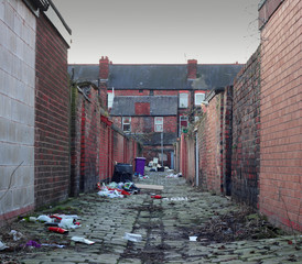 Dirty back street alley