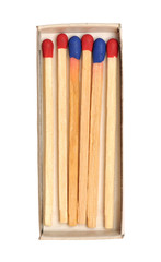 match in a box isolated