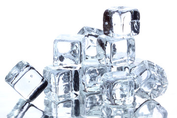 Melting ice cubes