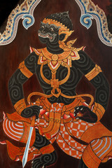 Public Art Painting at Thai Temple