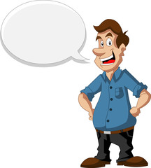 Cartoon man talking