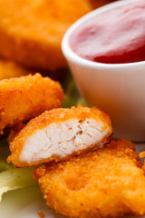 Fried chicken nuggets