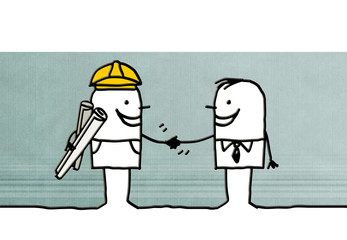 foreman & man handshaking