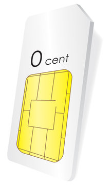 SIM Karte wei&szlig; 0 cent