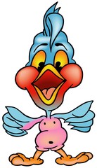 Multicolored Parrot - colored cartoon illustration