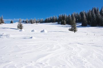 Fototapeta na wymiar Zimowy krajobraz w Alpach Bawarskich