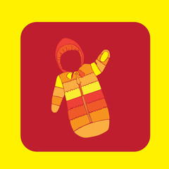 baby winter clothes vector