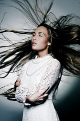 Beauty with developing hair