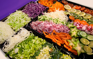 sliced vegetables