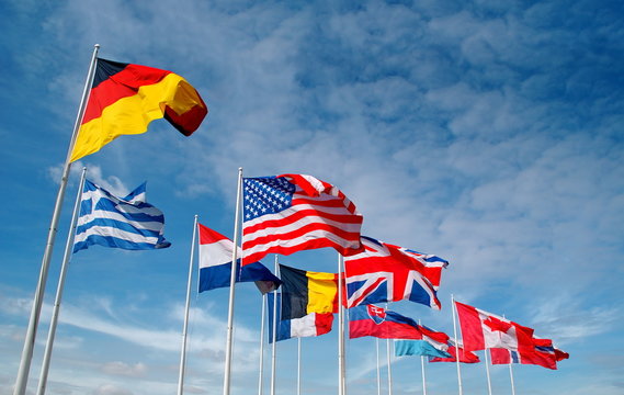 Drapeaux au vent