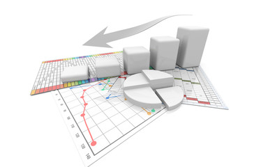 business finance chart, diagram, bar, graphic