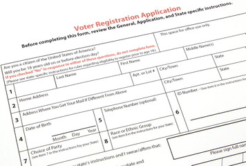 Voter registration form