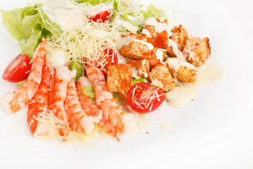 Caesar Salad with shrimps