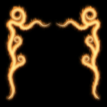 Dark Fire Swirl Background
