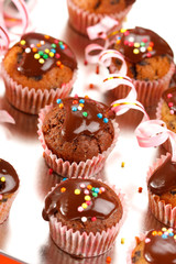muffins with chocolate