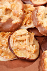 chocolate sweets with almond