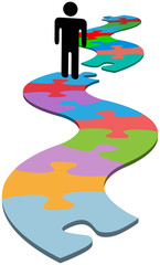 Person problem missing piece puzzle find solution