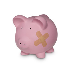 Sparschwein mit Pflaster