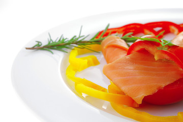 salmon and vegetables