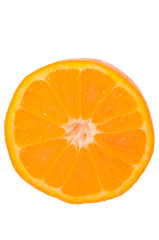 Slice of orange. isolated on white.