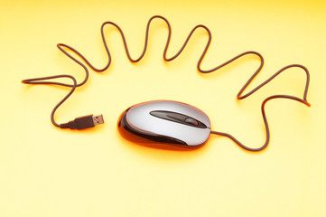 Computer mouse on the background - Technology concept