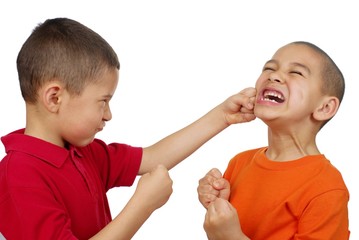 Kids fighting, seven and eight years old