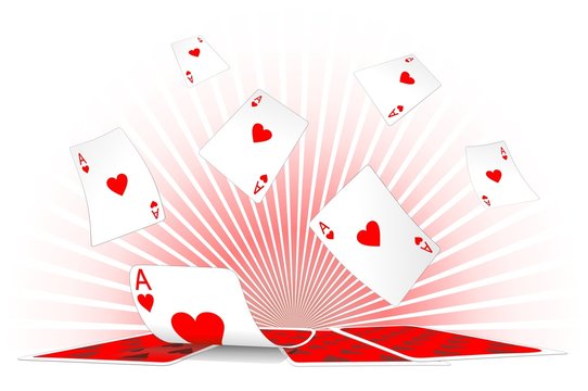 Carte da Gioco Cuore-Playing Cards With Hearts-Vector