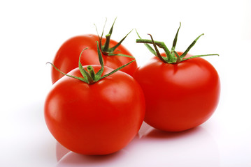 Fresh Red Tomato isolated on white background
