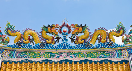 Fototapeta na wymiar roof chinese art