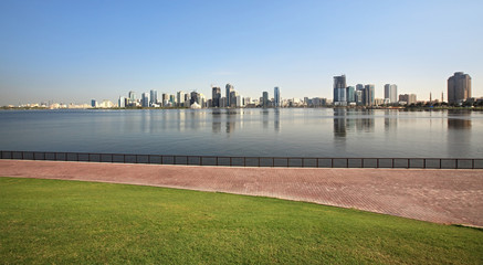 Fototapeta premium Skyscrapers in Sharjah.